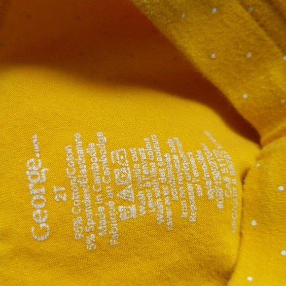 george yellow polka dot stretch cotton leggings 2T toddler girls - Picture 2 of 5